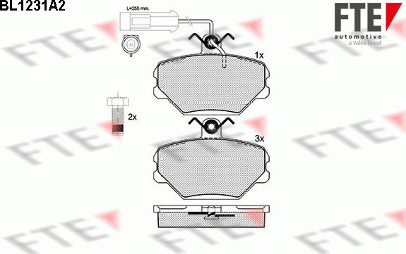 FTE BL1231A2 - Kit pastiglie freno, Freno a disco autozon.pro