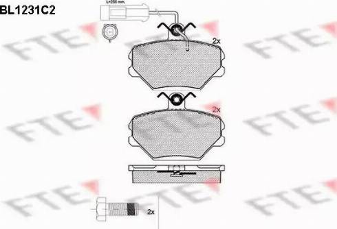 FTE BL1231C2 - Kit pastiglie freno, Freno a disco autozon.pro