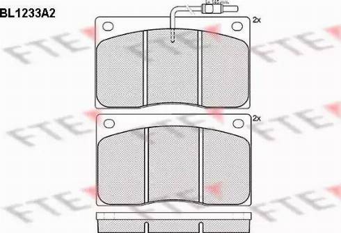 FTE BL1233A2 - Kit pastiglie freno, Freno a disco autozon.pro