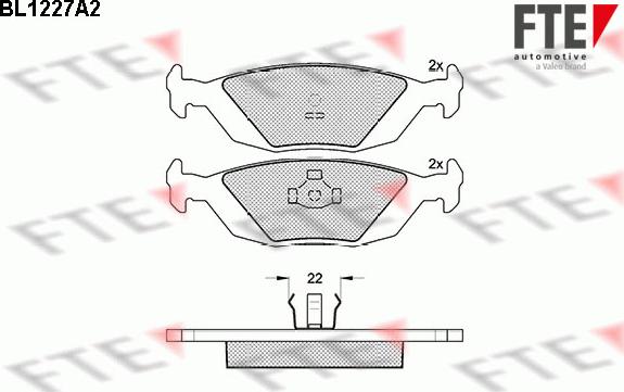 FTE BL1227A2 - Kit pastiglie freno, Freno a disco autozon.pro