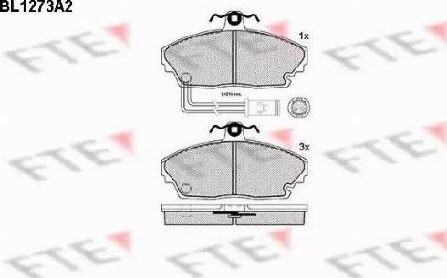 FTE BL1273A2 - Kit pastiglie freno, Freno a disco autozon.pro