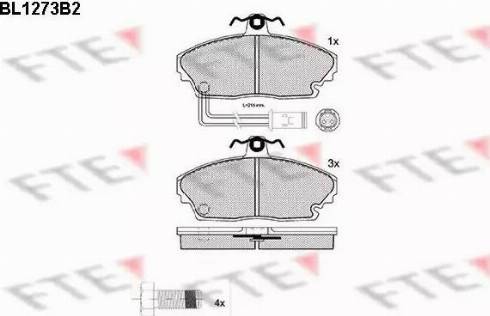 FTE BL1273B2 - Kit pastiglie freno, Freno a disco autozon.pro