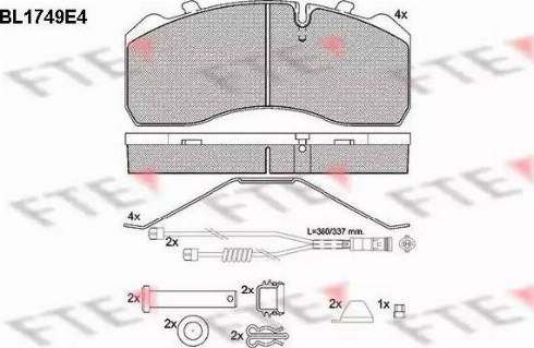 FTE BL1749E4 - Kit pastiglie freno, Freno a disco autozon.pro