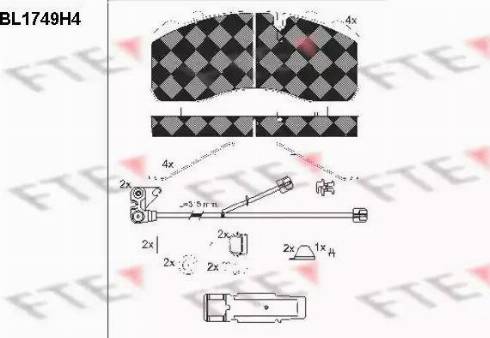 FTE BL1749H4 - Kit pastiglie freno, Freno a disco autozon.pro