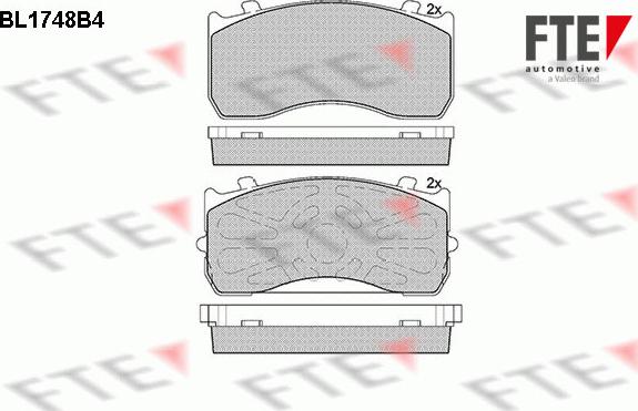 FTE BL1748B4 - Kit pastiglie freno, Freno a disco autozon.pro