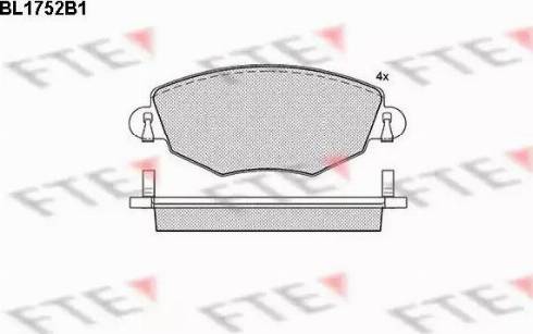 FTE BL1752B1 - Kit pastiglie freno, Freno a disco autozon.pro