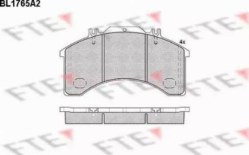 FTE BL1765A2 - Kit pastiglie freno, Freno a disco autozon.pro