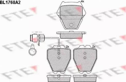 FTE BL1768A2 - Kit pastiglie freno, Freno a disco autozon.pro