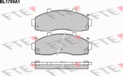 FTE BL1709A1 - Kit pastiglie freno, Freno a disco autozon.pro