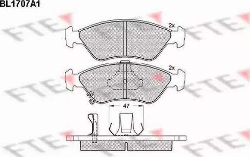 FTE BL1707A1 - Kit pastiglie freno, Freno a disco autozon.pro