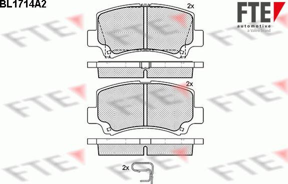 FTE BL1714A2 - Kit pastiglie freno, Freno a disco autozon.pro