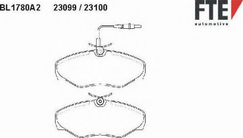 FTE BL1780A2 - Kit pastiglie freno, Freno a disco autozon.pro