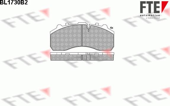 FTE BL1730B2 - Kit pastiglie freno, Freno a disco autozon.pro