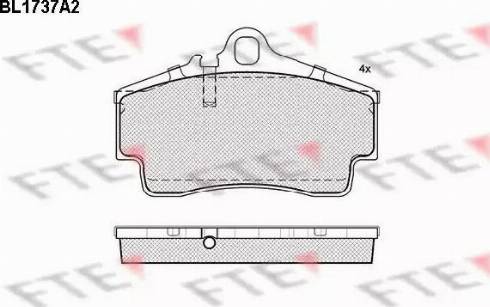 FTE BL1737A2 - Kit pastiglie freno, Freno a disco autozon.pro