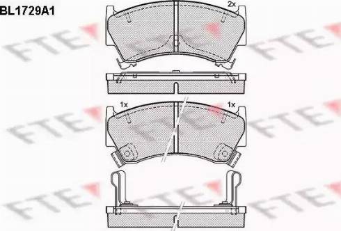 FTE BL1729A1 - Kit pastiglie freno, Freno a disco autozon.pro