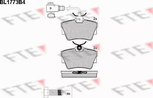 FTE BL1773B4 - Kit pastiglie freno, Freno a disco autozon.pro