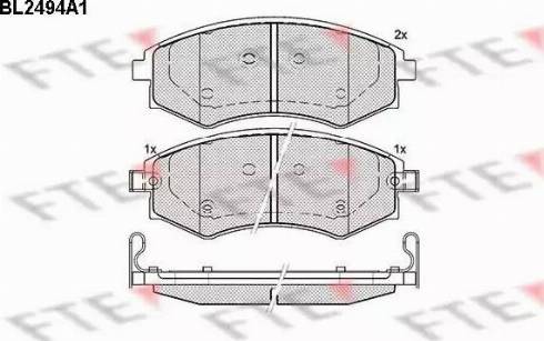 FTE BL2494A1 - Kit pastiglie freno, Freno a disco autozon.pro