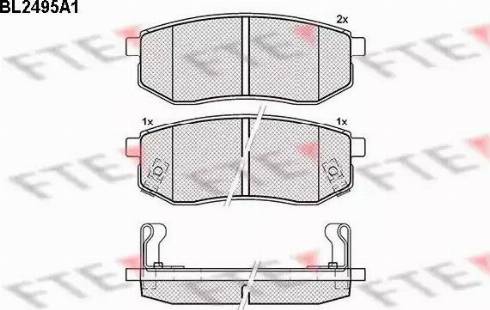 FTE BL2495A1 - Kit pastiglie freno, Freno a disco autozon.pro