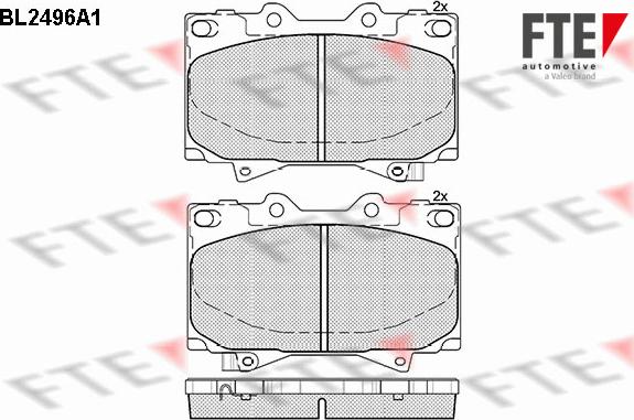 FTE BL2496A1 - Kit pastiglie freno, Freno a disco autozon.pro