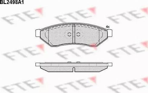 FTE BL2498A1 - Kit pastiglie freno, Freno a disco autozon.pro