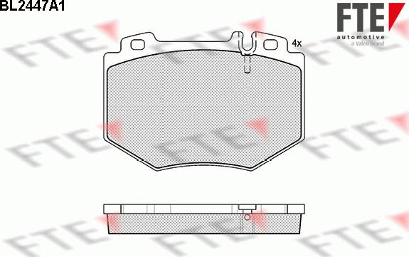 FTE BL2447A1 - Kit pastiglie freno, Freno a disco autozon.pro