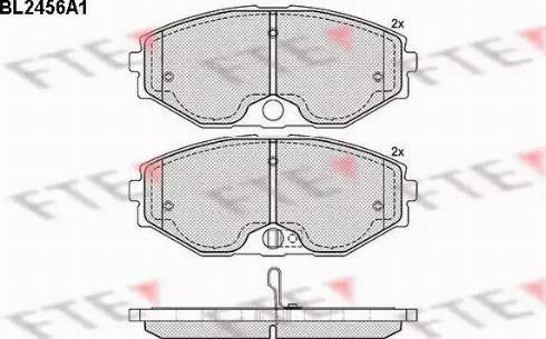 FTE BL2456A1 - Kit pastiglie freno, Freno a disco autozon.pro