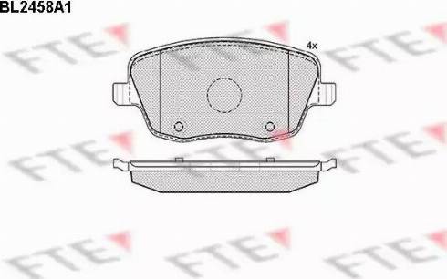 FTE BL2458A1 - Kit pastiglie freno, Freno a disco autozon.pro