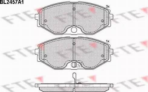 FTE BL2457A1 - Kit pastiglie freno, Freno a disco autozon.pro