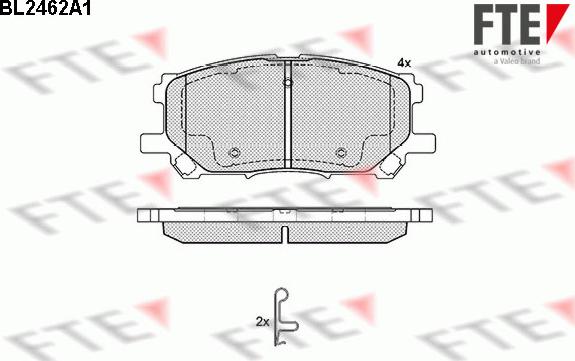 FTE BL2462A1 - Kit pastiglie freno, Freno a disco autozon.pro