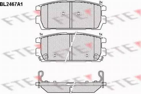 FTE BL2467A1 - Kit pastiglie freno, Freno a disco autozon.pro