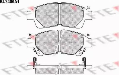 FTE BL2409A1 - Kit pastiglie freno, Freno a disco autozon.pro