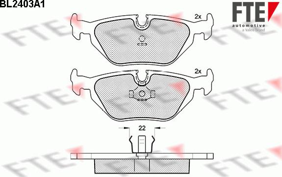 FTE BL2403A1 - Kit pastiglie freno, Freno a disco autozon.pro