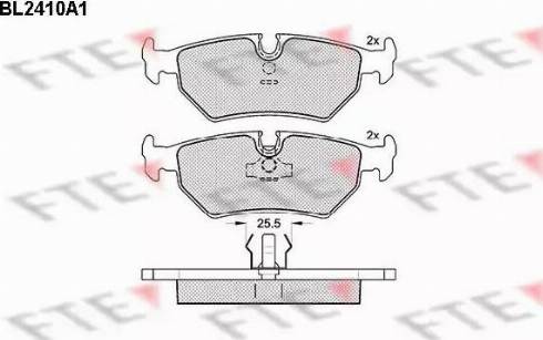 FTE BL2410A1 - Kit pastiglie freno, Freno a disco autozon.pro