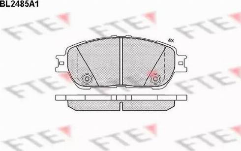 FTE BL2485A1 - Kit pastiglie freno, Freno a disco autozon.pro