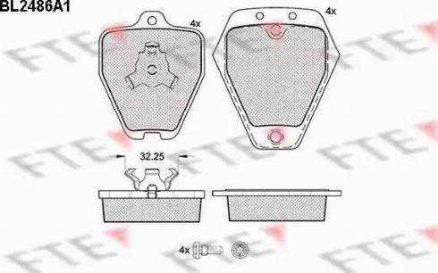 FTE BL2486A1 - Kit pastiglie freno, Freno a disco autozon.pro