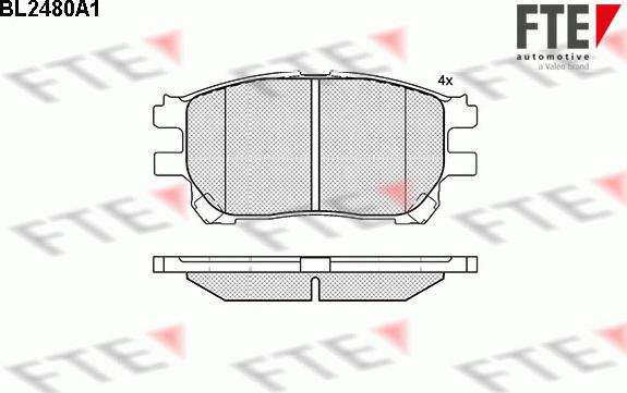 FTE BL2480A1 - Kit pastiglie freno, Freno a disco autozon.pro