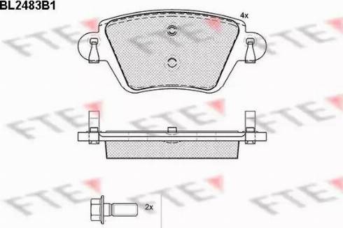 FTE BL2483B1 - Kit pastiglie freno, Freno a disco autozon.pro