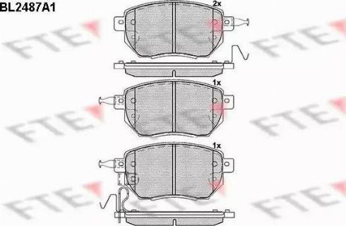 FTE BL2487A1 - Kit pastiglie freno, Freno a disco autozon.pro