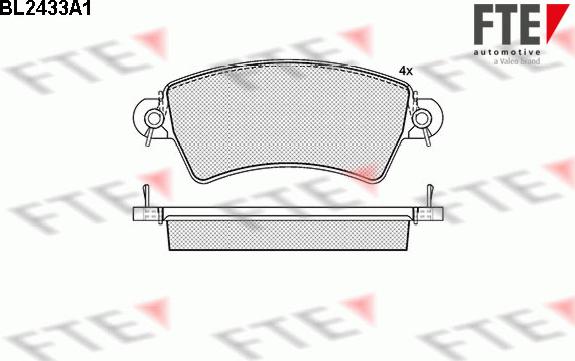 FTE BL2433A1 - Kit pastiglie freno, Freno a disco autozon.pro