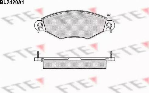 FTE BL2420A1 - Kit pastiglie freno, Freno a disco autozon.pro