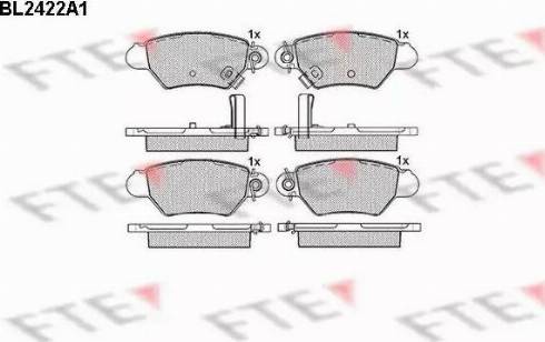 FTE BL2422A1 - Kit pastiglie freno, Freno a disco autozon.pro