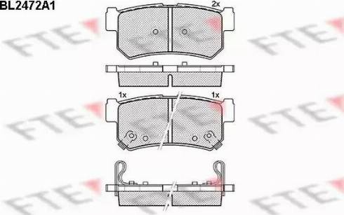 FTE BL2472A1 - Kit pastiglie freno, Freno a disco autozon.pro