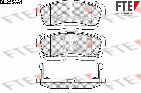 FTE BL2558A1 - Kit pastiglie freno, Freno a disco autozon.pro