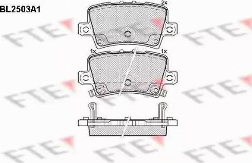 FTE BL2503A1 - Kit pastiglie freno, Freno a disco autozon.pro