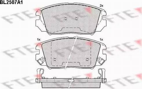 FTE BL2507A1 - Kit pastiglie freno, Freno a disco autozon.pro