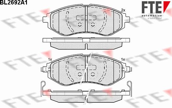 FTE BL2692A1 - Kit pastiglie freno, Freno a disco autozon.pro