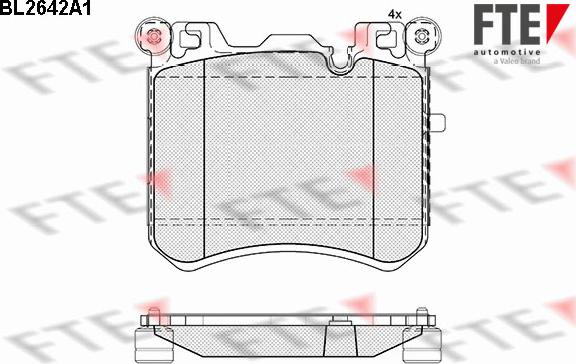 FTE BL2642A1 - Kit pastiglie freno, Freno a disco autozon.pro