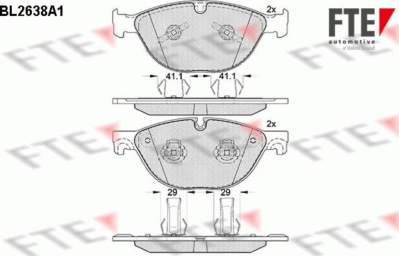 FTE BL2638A1 - Kit pastiglie freno, Freno a disco autozon.pro