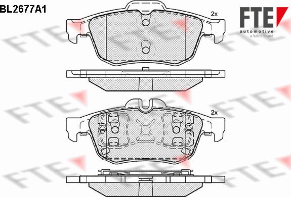 FTE BL2677A1 - Kit pastiglie freno, Freno a disco autozon.pro