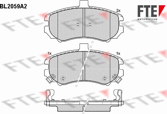 FTE BL2059A2 - Kit pastiglie freno, Freno a disco autozon.pro